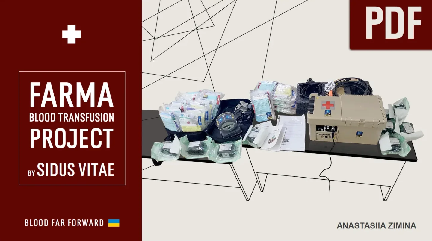 Cover of the FARMA Blood Transfusion Project presentation